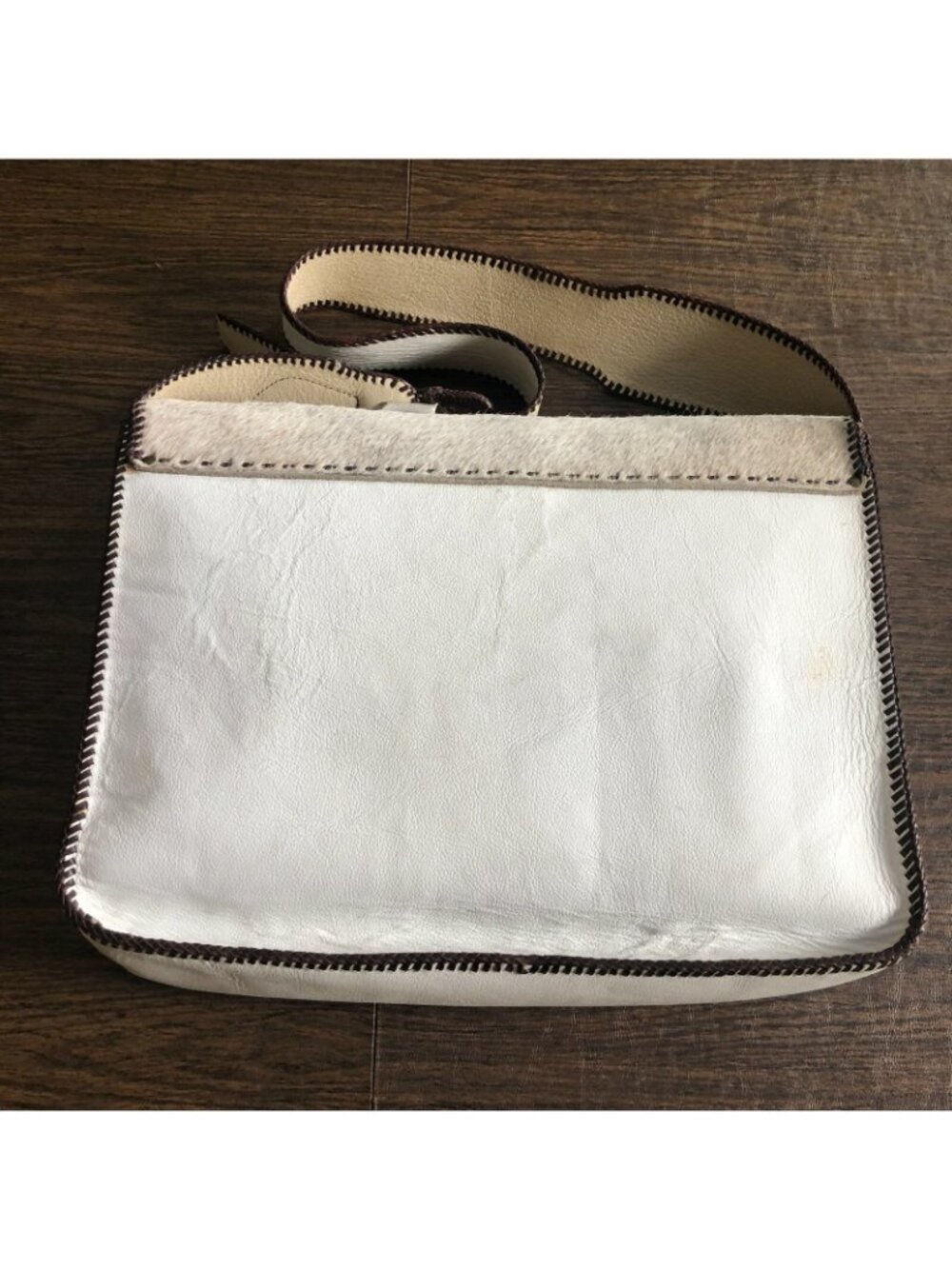 Divine Tribe by Chad Ypon Raw Hide Leather Laptop Satchel Messenger Bag RARE - Picture 8 of 11